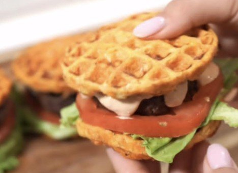 Hamburger avec pain de patate douce